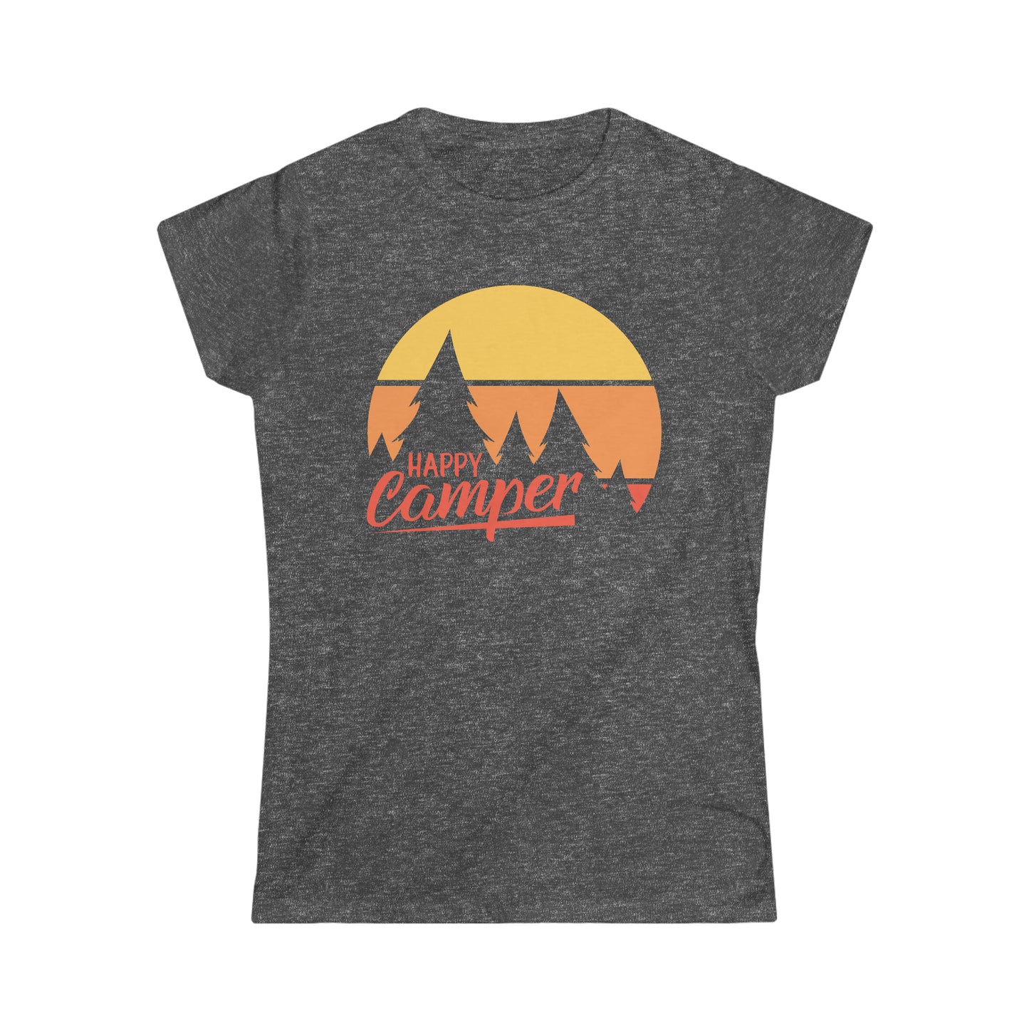 Happy Camper - Women's Softstyle Tee - Bigfoot Bigheart Studio