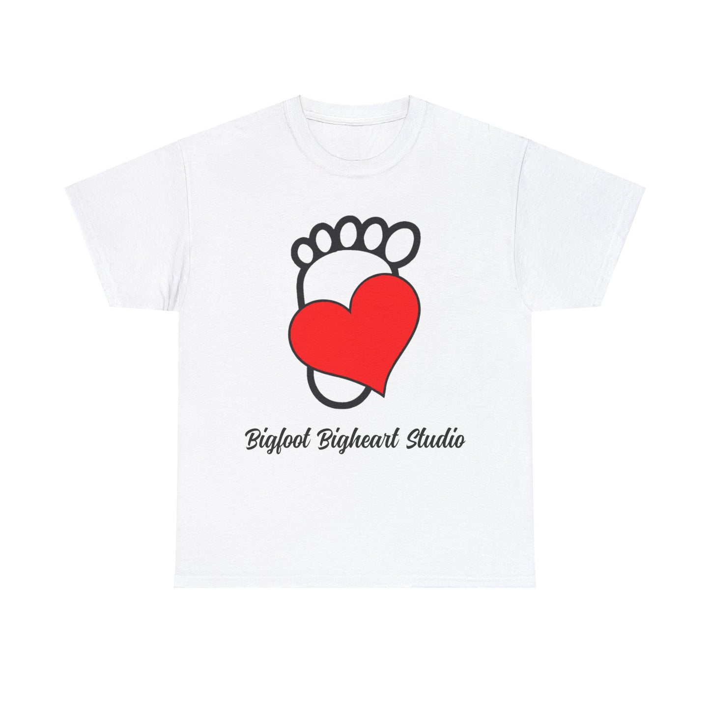 Bigfoot Bigheart Studio Logo Adult T-Shirt - Unisex Heavy Cotton Tee