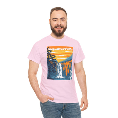 PNW Snoqualmie Falls T-Shirt - Unisex Heavy Cotton Tee