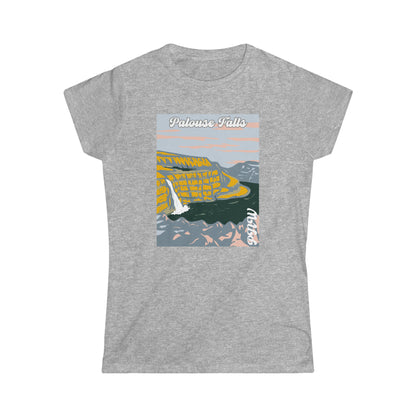 PNW Palouse Falls - Women's Softstyle Tee - Bigfoot Bigheart Studio