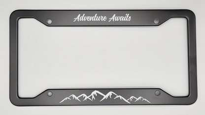 Adventure Awaits - Metal License Plate Frame