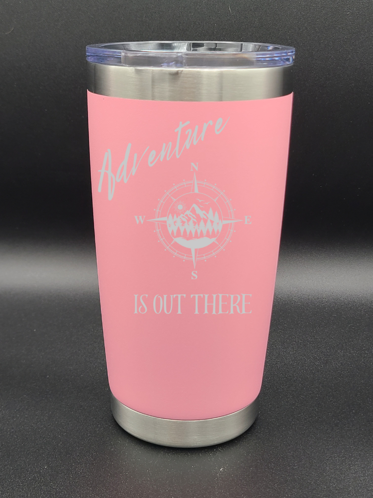Adventure is out there - 20 Oz Coffee Cup - Water Tumbler - Bigfoot Bigheart Studio