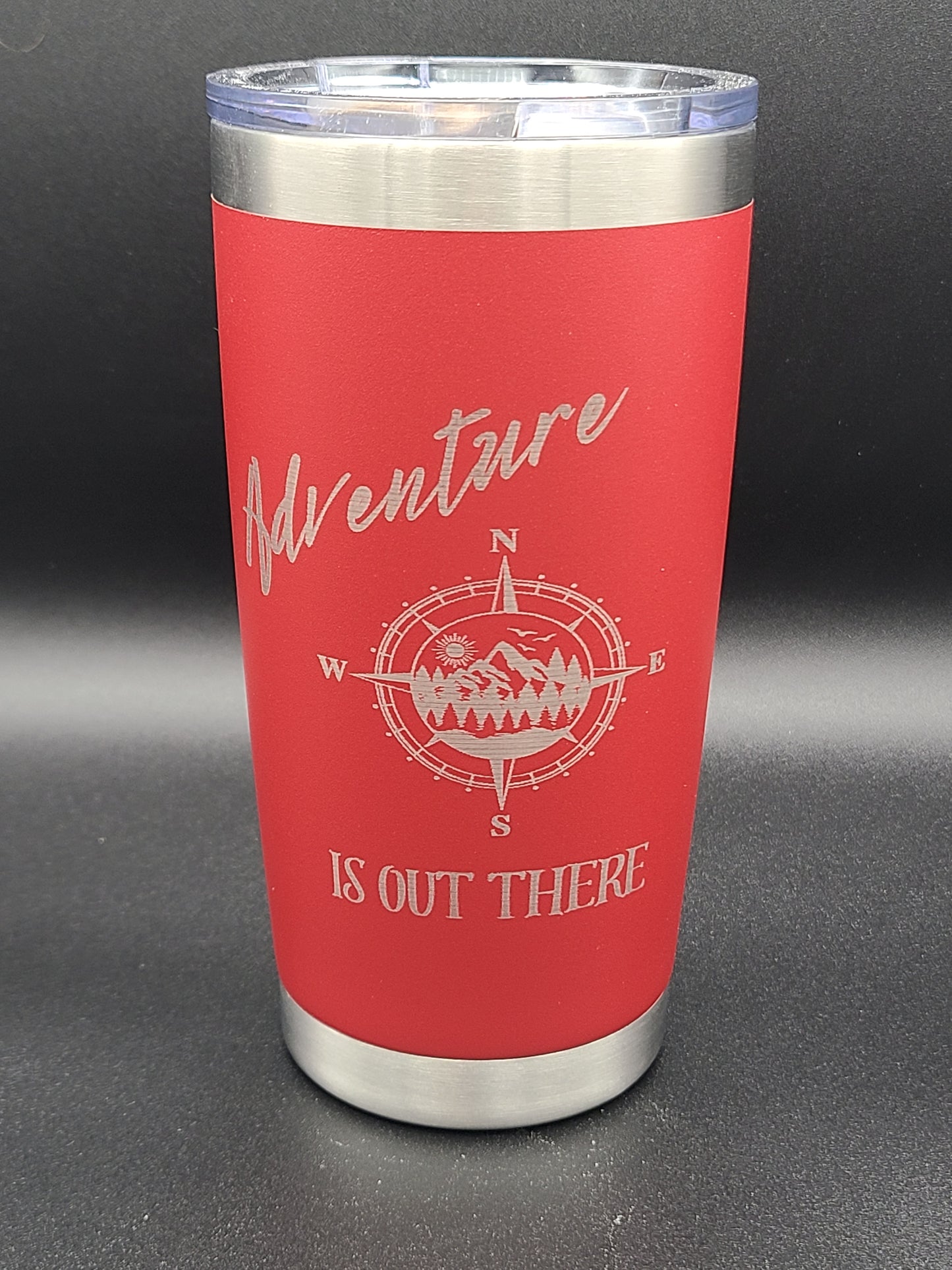 Adventure is out there - 20 Oz Coffee Cup - Water Tumbler - Bigfoot Bigheart Studio