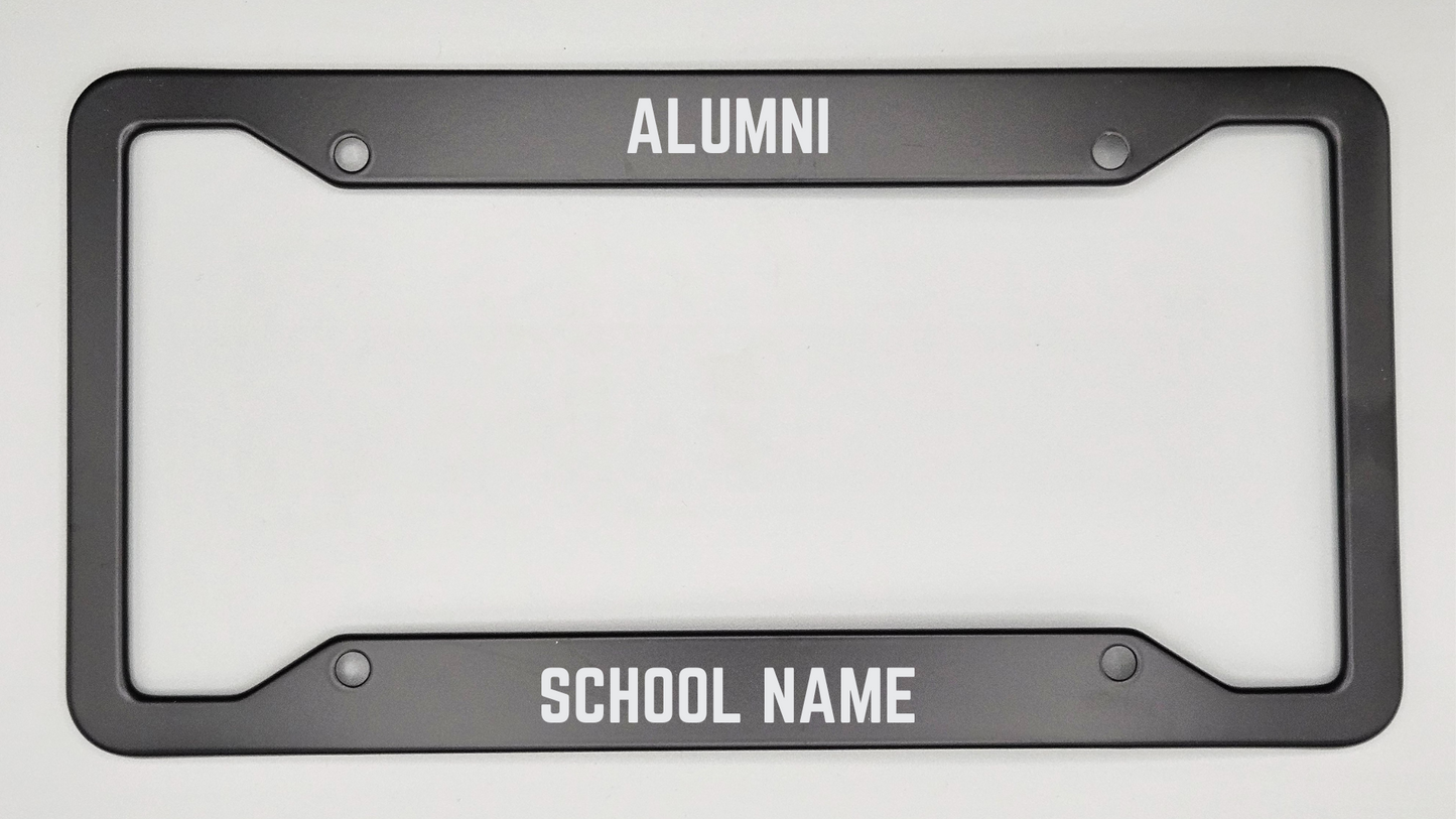 Alumni Customizable - Metal License Plate Frame