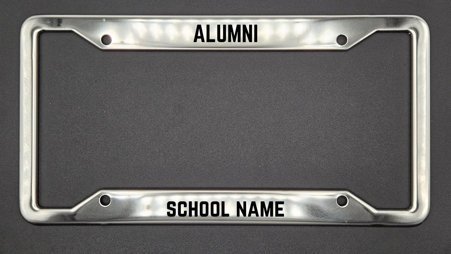 Alumni Customizable - Metal License Plate Frame