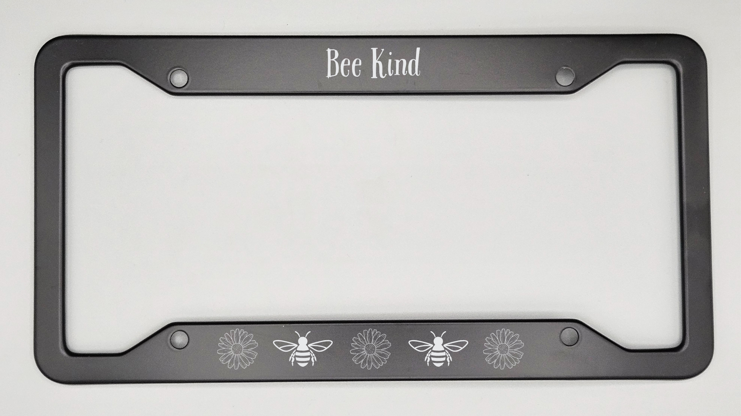 Bee Kind  - Metal License Plate Frame