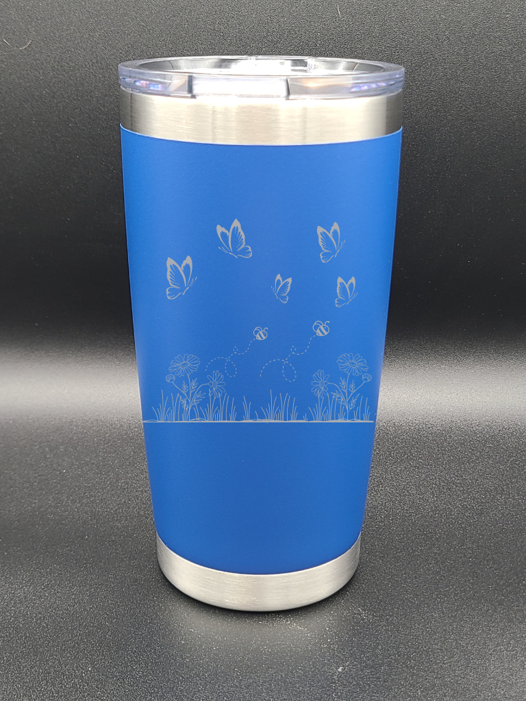 Butterflies and Bees - Customizable - 20 Oz Coffee Cup - Water Tumbler