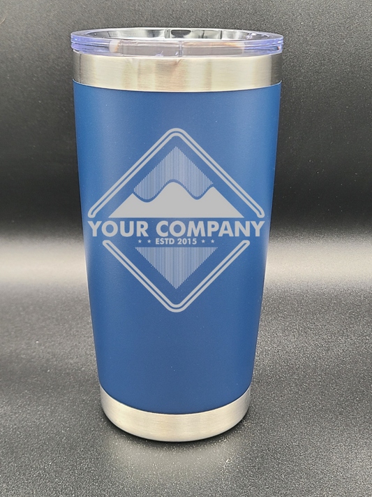 Customized Coffee Tumbler - ADD YOUR LOGO - Personalized 20 Oz Coffee Cup - Water Tumbler - Bigfoot Bigheart Studio