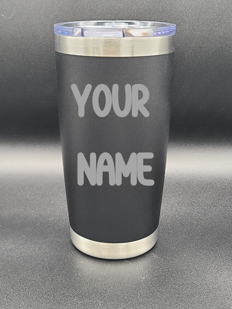 Customized Name Tumbler - Personalized 20 Oz Coffee Cup - Water Tumbler - Bigfoot Bigheart Studio