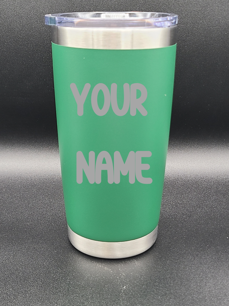 Customized Name Tumbler - Personalized 20 Oz Coffee Cup - Water Tumbler - Bigfoot Bigheart Studio