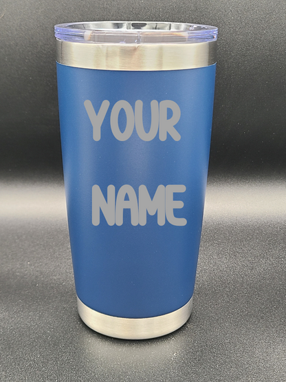 Customized Name Tumbler - Personalized 20 Oz Coffee Cup - Water Tumbler - Bigfoot Bigheart Studio