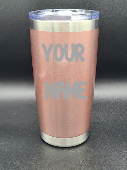 Customized Name Tumbler - Personalized 20 Oz Coffee Cup - Water Tumbler - Bigfoot Bigheart Studio