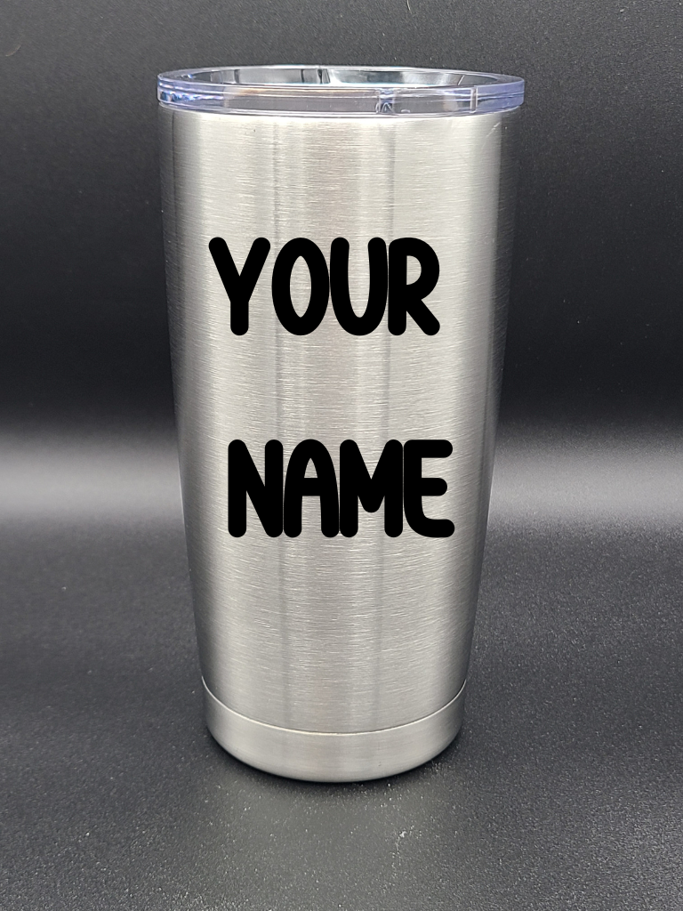 Customized Name Tumbler - Personalized 20 Oz Coffee Cup - Water Tumbler - Bigfoot Bigheart Studio