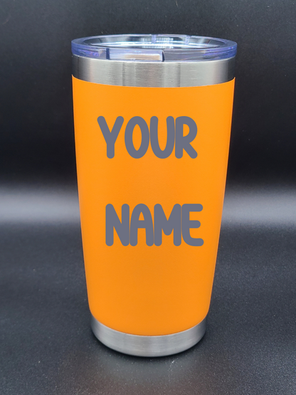 Customized Name Tumbler - Personalized 20 Oz Coffee Cup - Water Tumbler - Bigfoot Bigheart Studio