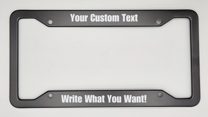 License Plate Frame - Metal - Custom Personalization