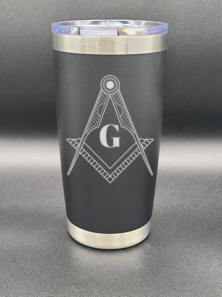 Freemason Square and Compass - 20 Oz Coffee Cup - Water Tumbler
