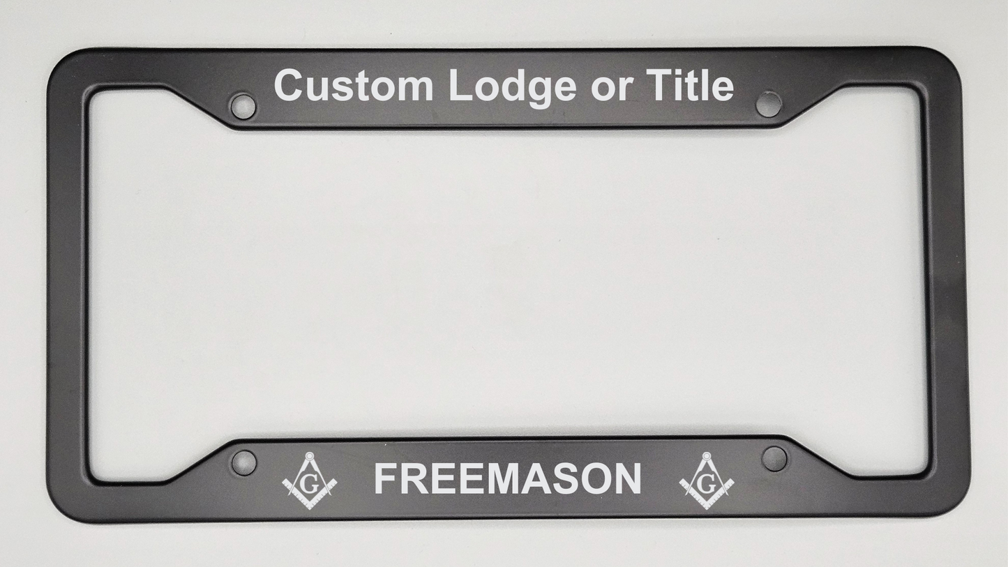 Freemason | Custom - Metal License Plate Frame