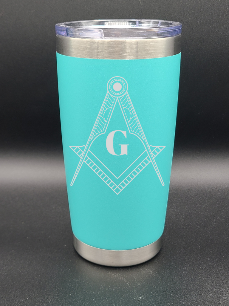 Freemason Square and Compass - 20 Oz Coffee Cup - Water Tumbler