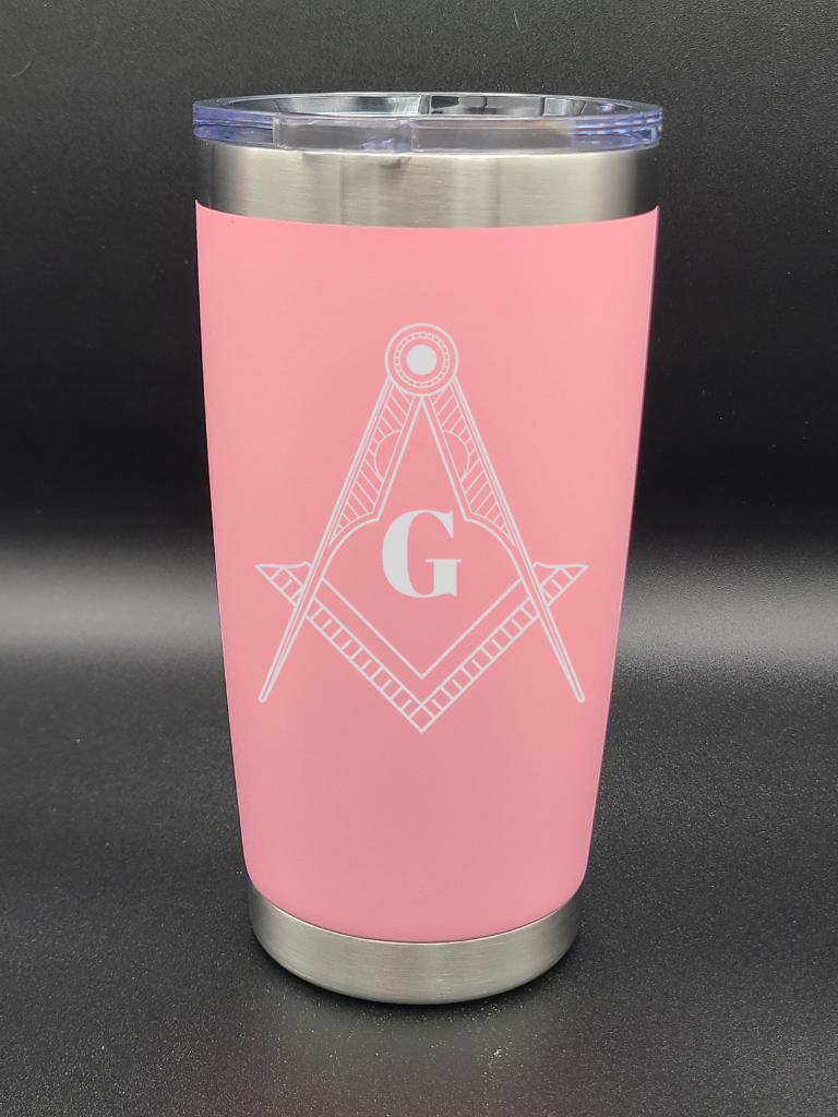 Freemason Square and Compass - 20 Oz Coffee Cup - Water Tumbler