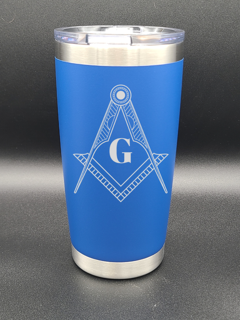 Freemason Square and Compass - 20 Oz Coffee Cup - Water Tumbler