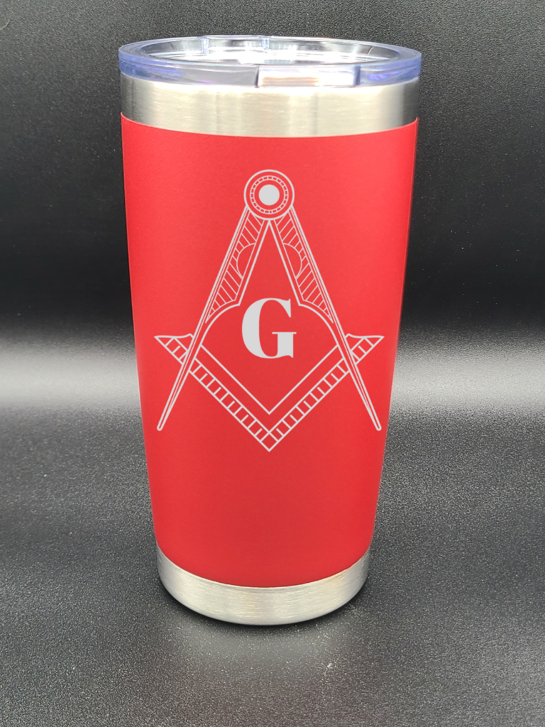 Freemason Square and Compass - 20 Oz Coffee Cup - Water Tumbler