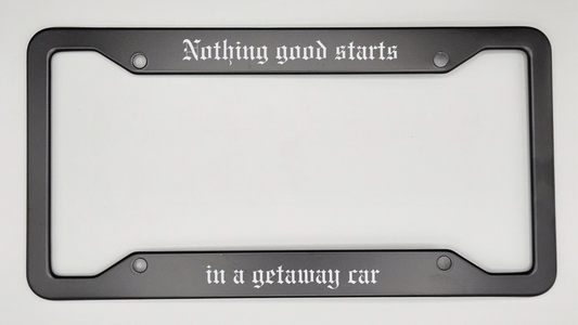 Getaway Car - Metal License Plate Frame