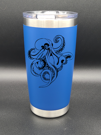 Octopus - 20 Oz Coffee Cup - Water Tumbler - Bigfoot Bigheart Studio