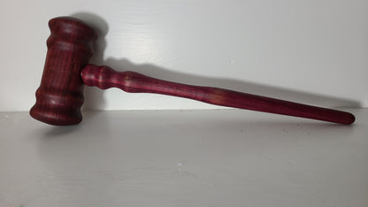 Handmade Custom Purpleheart Wood Gavel - Bigfoot Bigheart Studio