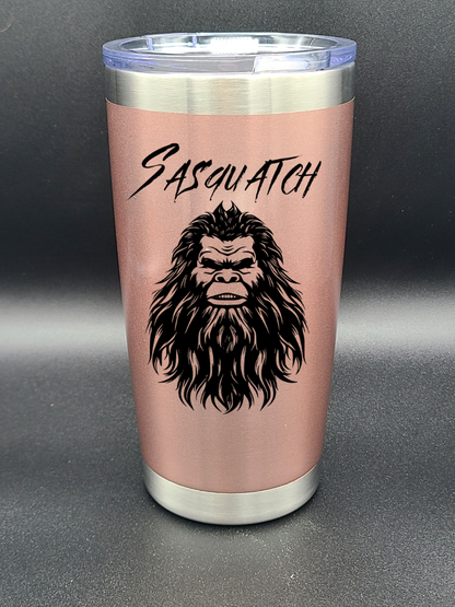 Sasquatch Selfie - 20 Oz Coffee Cup - Water Tumbler - Bigfoot Bigheart Studio