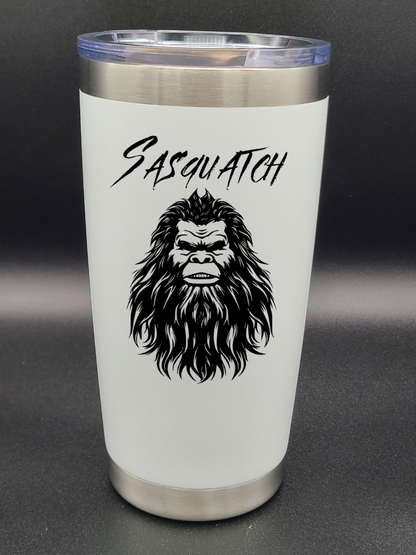 Sasquatch Selfie - 20 Oz Coffee Cup - Water Tumbler - Bigfoot Bigheart Studio