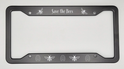 Save the Bees - Metal License Plate Frame