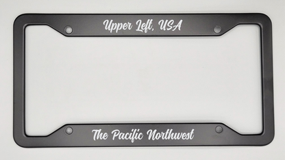 Upper Left USA | PNW - Metal License Plate Frame