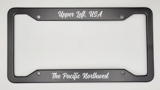 Upper Left USA | PNW - Metal License Plate Frame