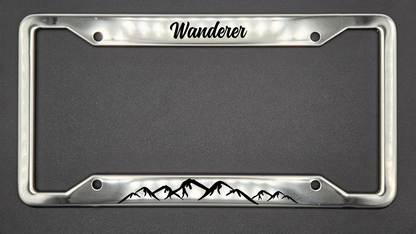 Wanderer - Metal License Plate Frame