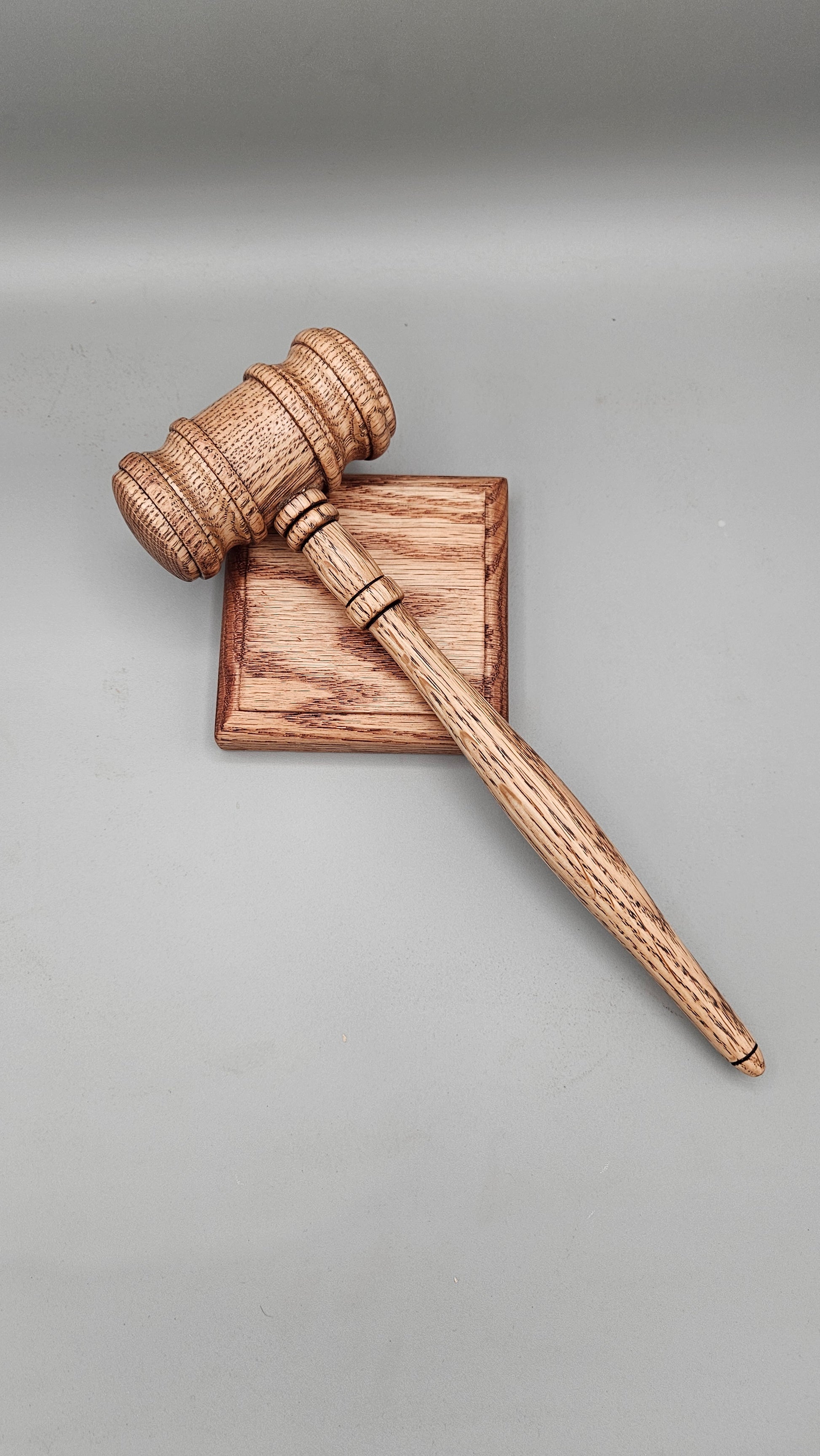 Handmade Custom Wood Gavel and Square Sounding Block - Bigfoot Bigheart Studio