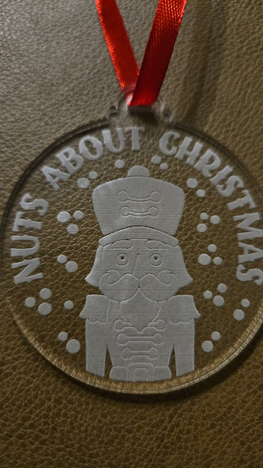 Nuts About Christmas - Acrylic Christmas Ornament