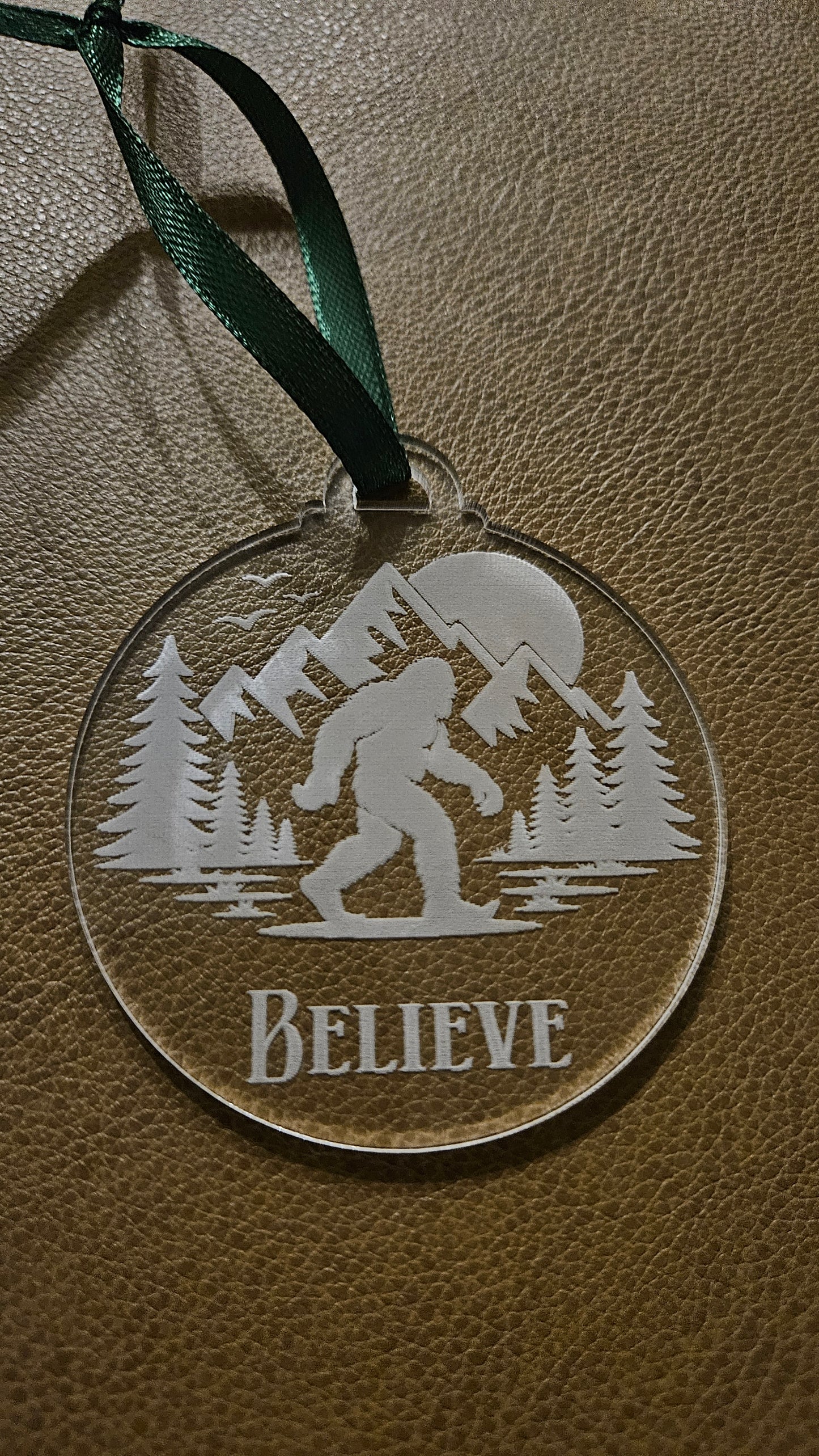 Bigfoot Believe - Acrylic Christmas Ornament