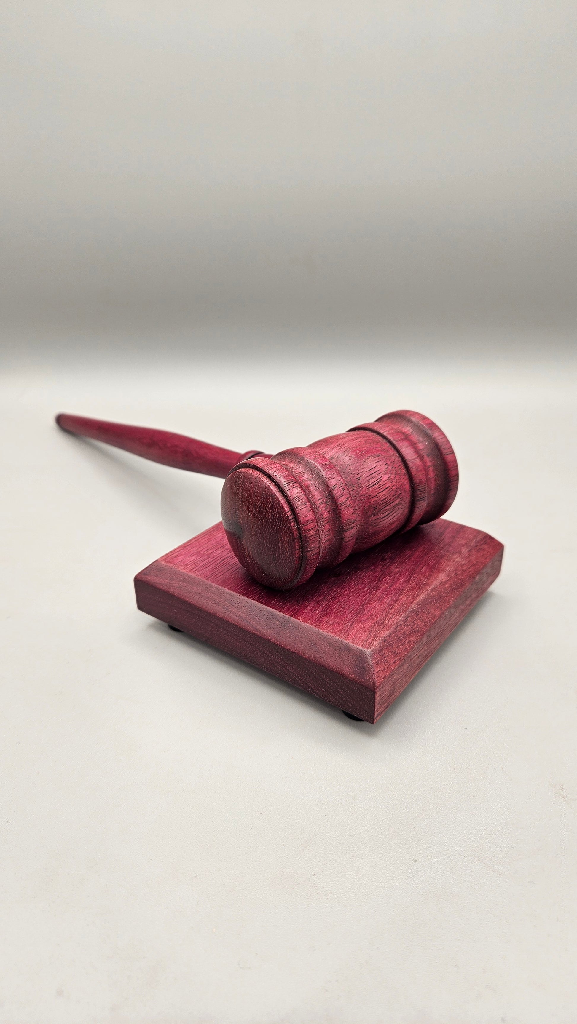 Handmade Custom Wood Gavel and Square Sounding Block - Bigfoot Bigheart Studio