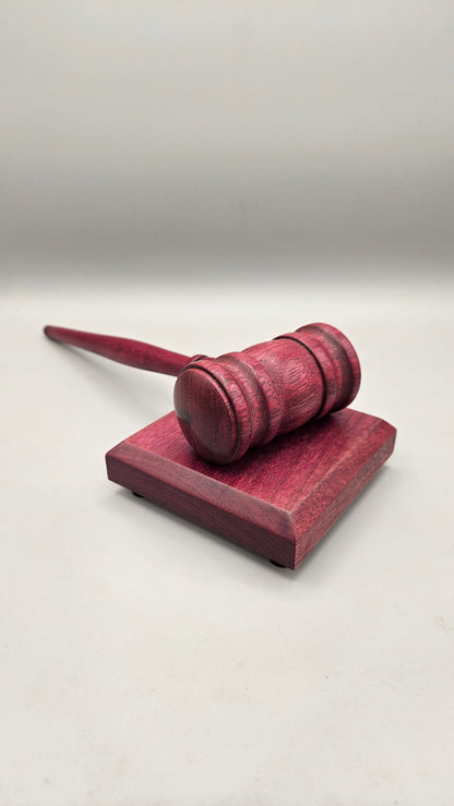 Handmade Custom Wood Gavel and Square Sounding Block - Bigfoot Bigheart Studio
