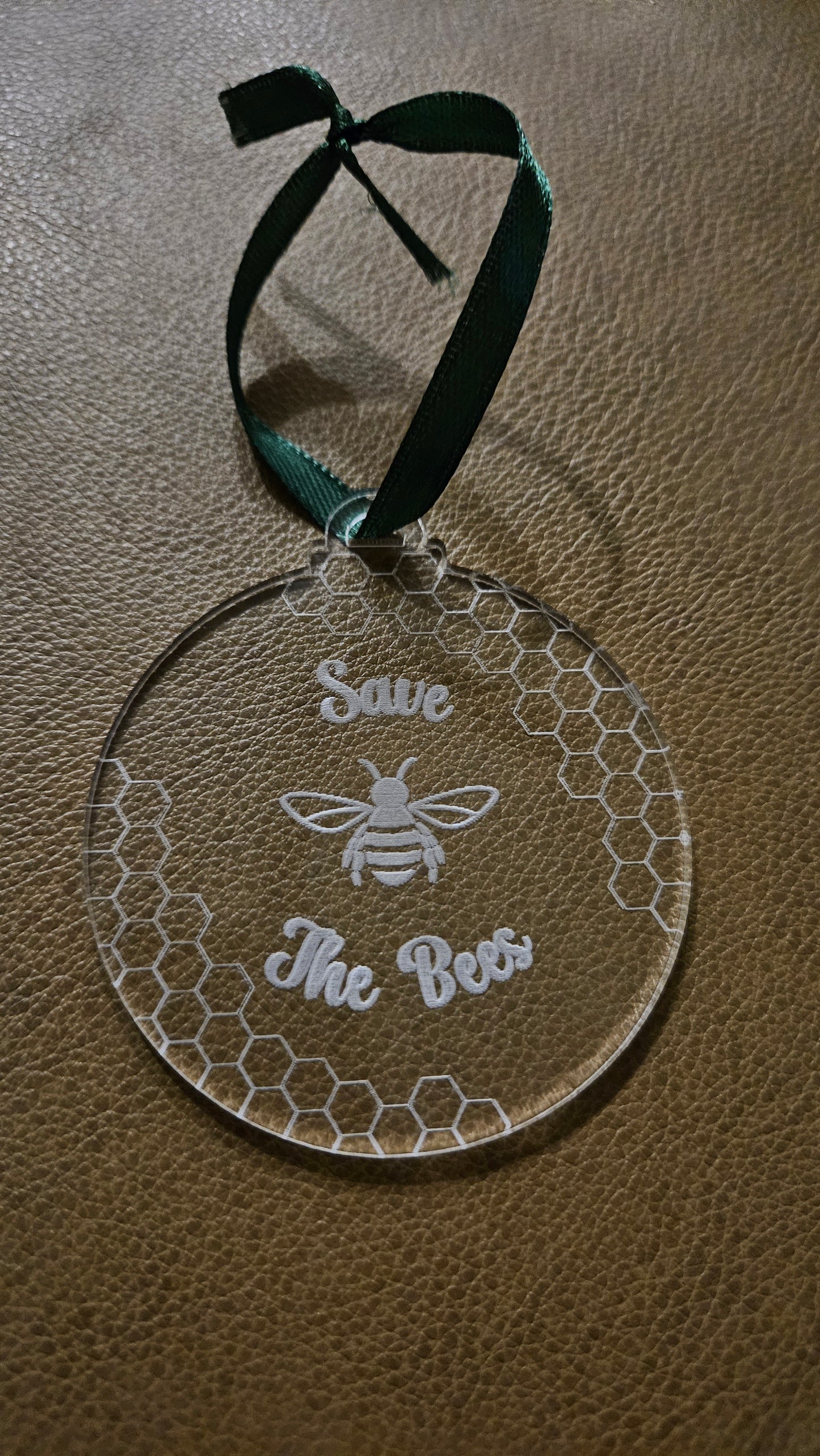 Save the Bees - Acrylic Christmas Ornament