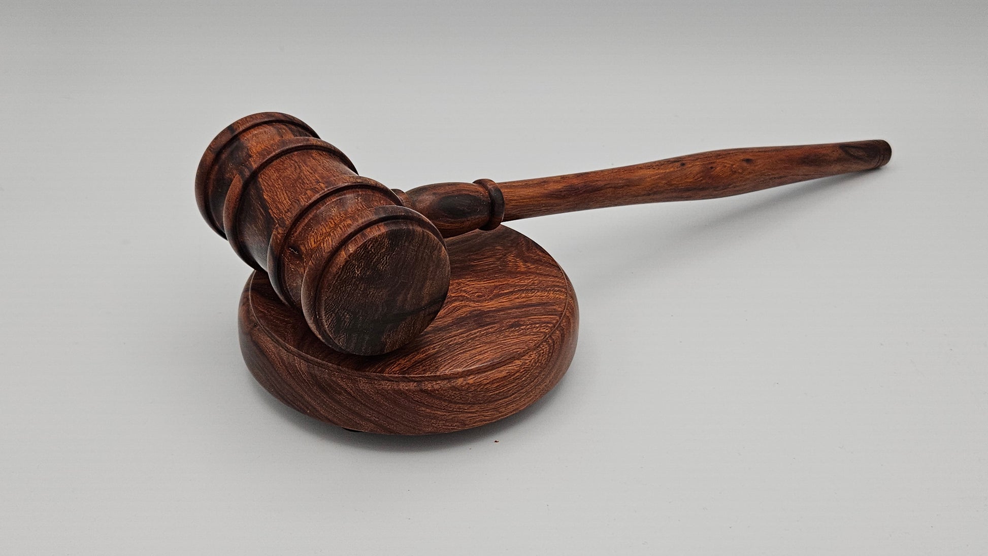 Handmade Custom Wood Gavel and Round Sounding Block - Bigfoot Bigheart Studio