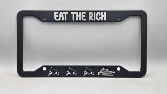 Hungry Orcas - Metal License Plate Frame