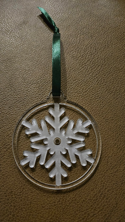 Snowflake - Acrylic Christmas Ornament - Bigfoot Bigheart Studio